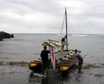 Click to enlarge Launching the sailboat